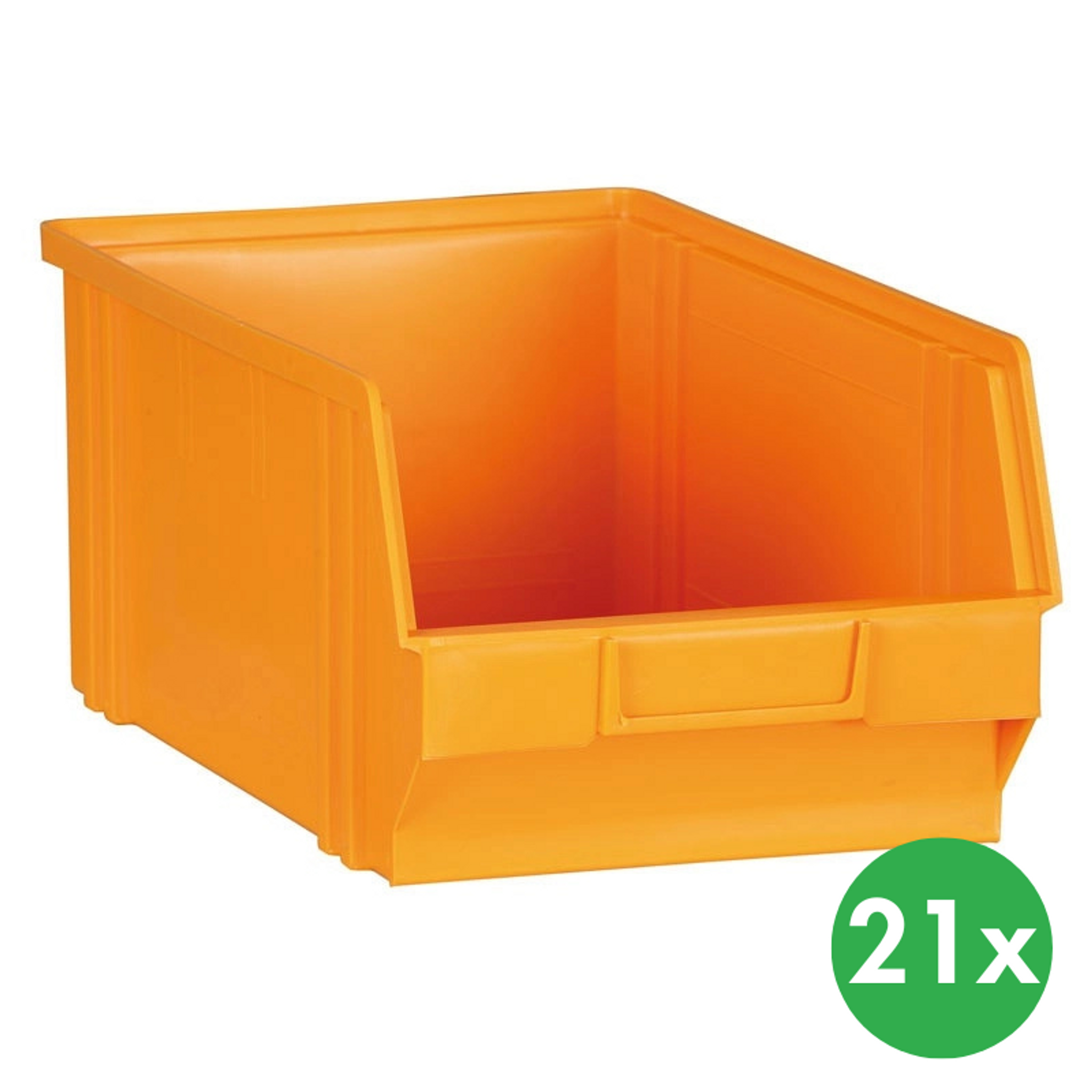 Plastikowe pojemniki BASIC typ C, 205 x 335 x 149 mm, 21 szt., żółto-pomarańczowy