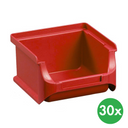 Plastikowe pojemniki PLUS 1, 102x100x60 mm, czerwone, 30 szt.