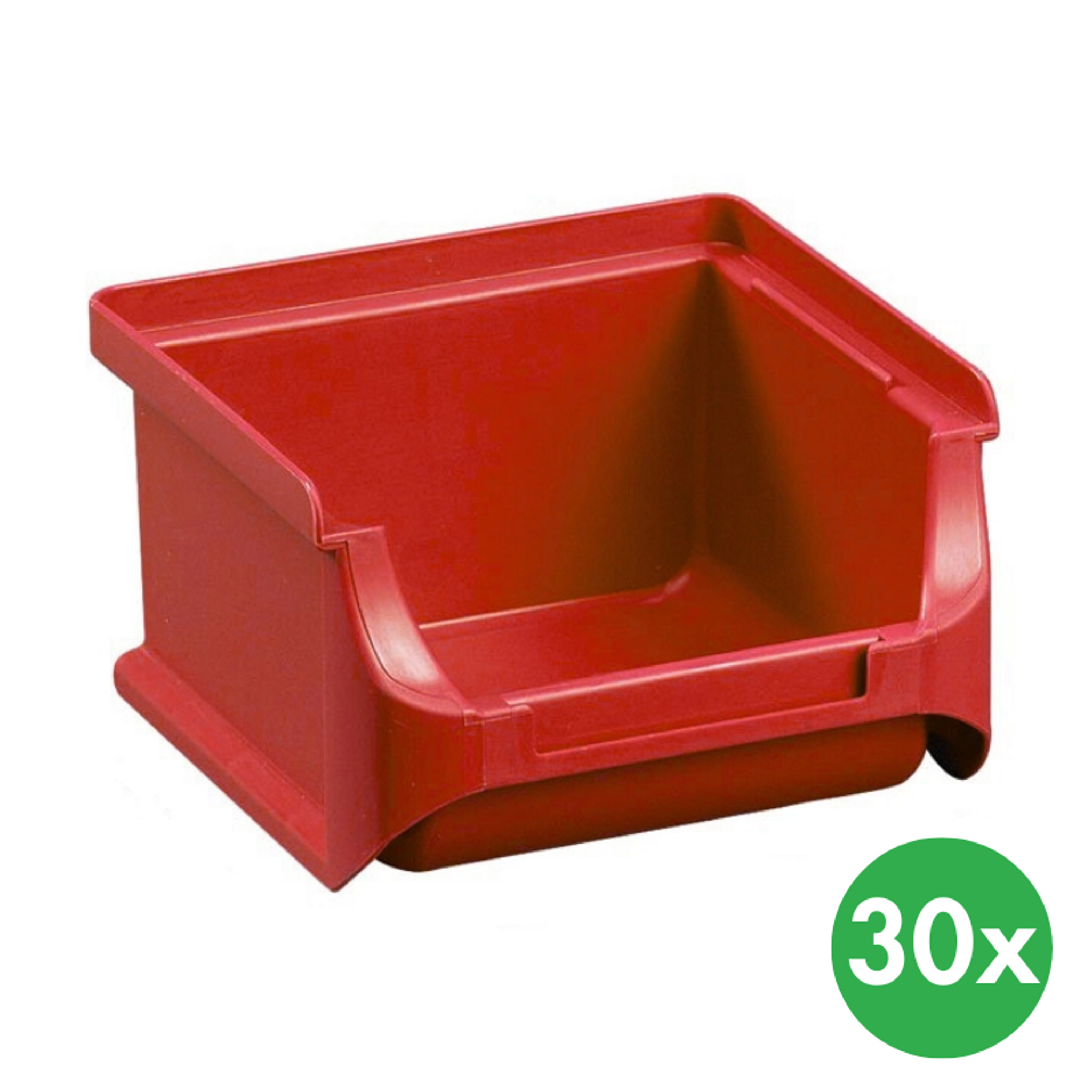 Plastikowe pojemniki PLUS 1, 102x100x60 mm, czerwone, 30 szt.
