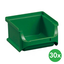 Plastikowe pojemniki PLUS 1, 102x100x60 mm, zielone, 30 szt.