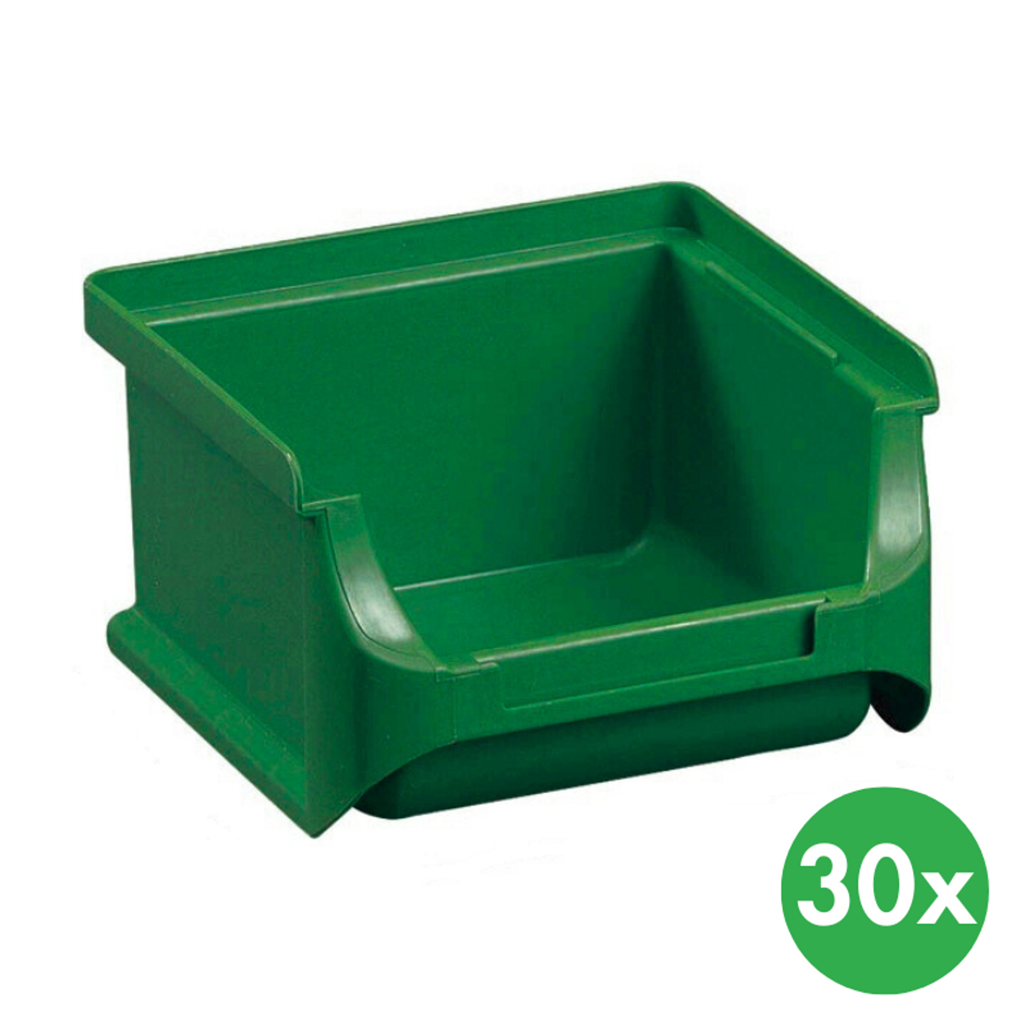 Plastikowe pojemniki PLUS 1, 102x100x60 mm, zielone, 30 szt.