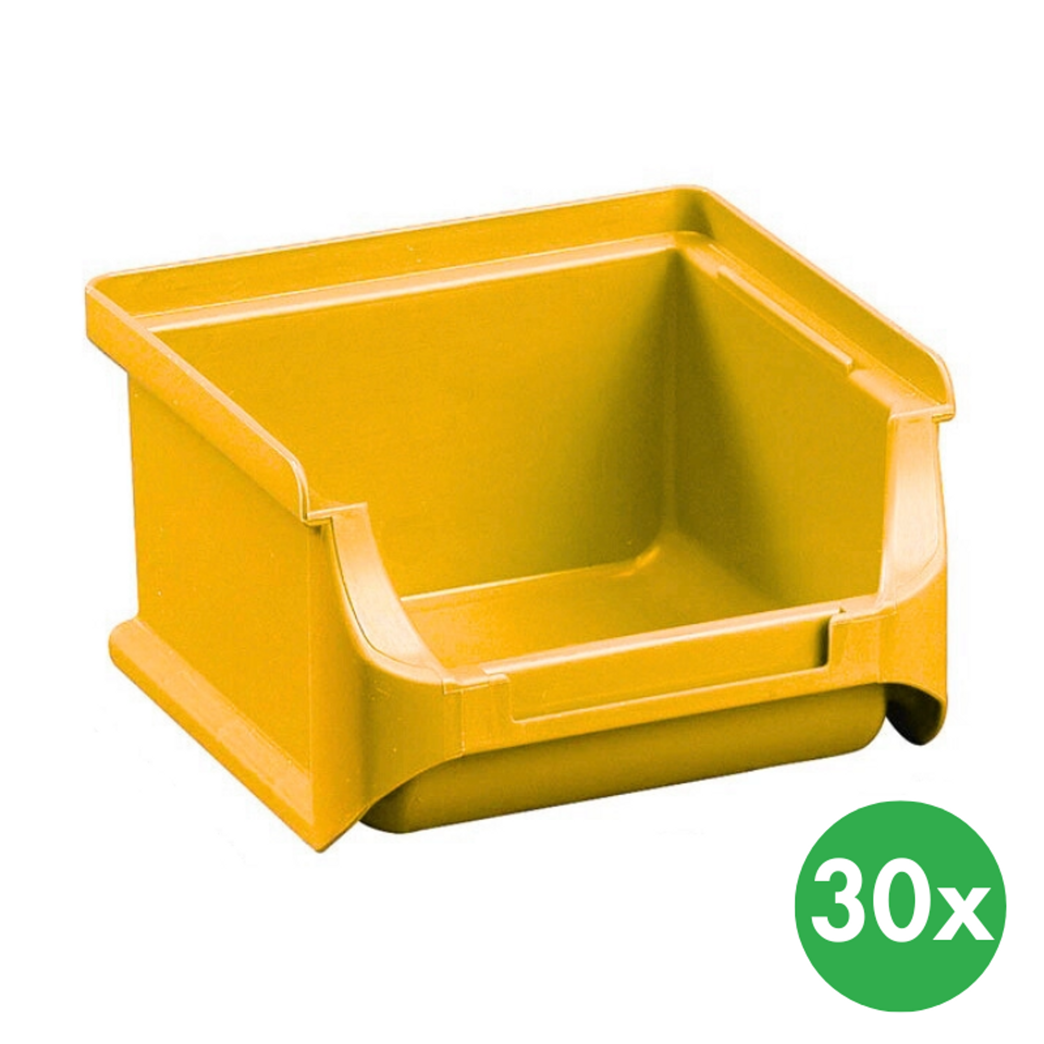 Plastikowe pojemniki PLUS 1, 102x100x60 mm, żółte, 30 szt.
