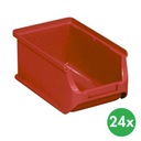 Plastikowe pojemniki PLUS 2, 102 x 160 x 75 mm, czerwone, 24 szt.