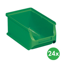 Plastikowe pojemniki PLUS 2, 102 x 160 x 75 mm, zielone, 24 szt.
