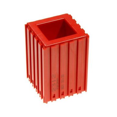 Plastikowe pudełko na noże tokarskie z profilem uchwytowym 30x30, moduł 5x5, 1 wnęka, kolor czerwony