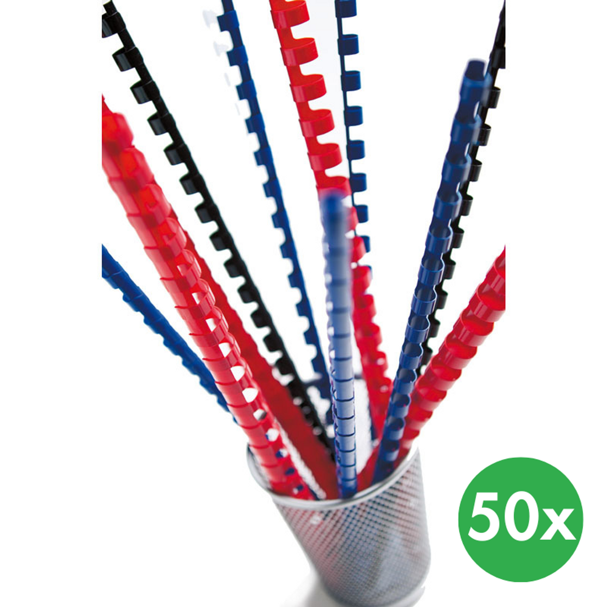 Plastikowy grzbiet do bindowania, 32 mm, biały, 50 szt.