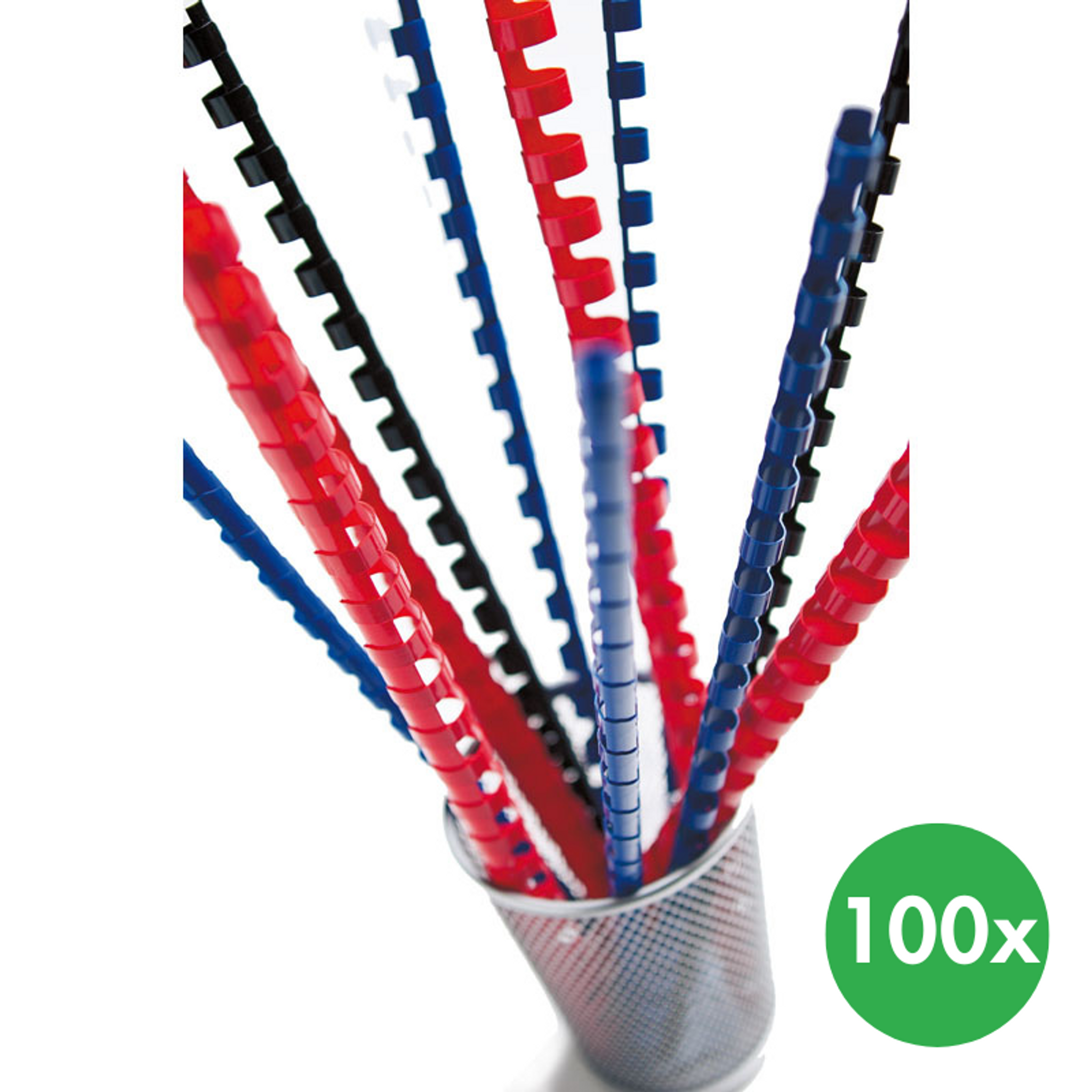 Plastikowy grzbiet do bindowania, 6 mm, biały, 100 szt.