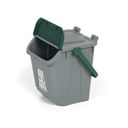 Plastikowy kosz do segregacji odpadów ECOLOGY, 25 l, szaro-zielony