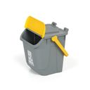 Plastikowy kosz do segregacji odpadów ECOLOGY, 25 l, szaro-żółty