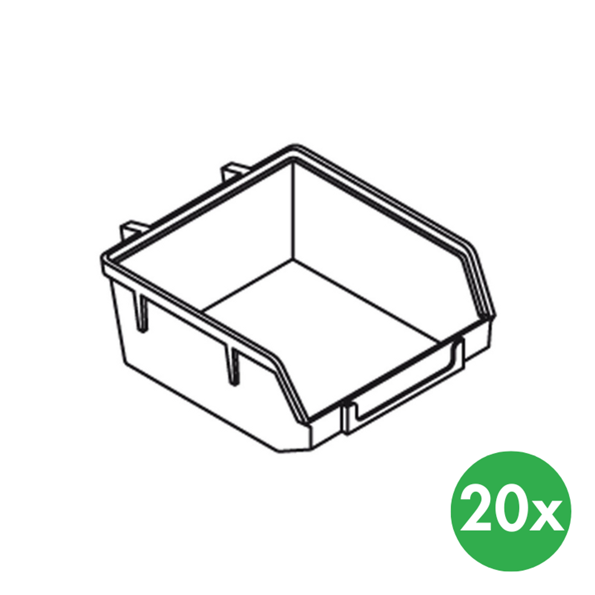Plastikowy pojemnik do ELEMENT SYSTEM, 20 szt.