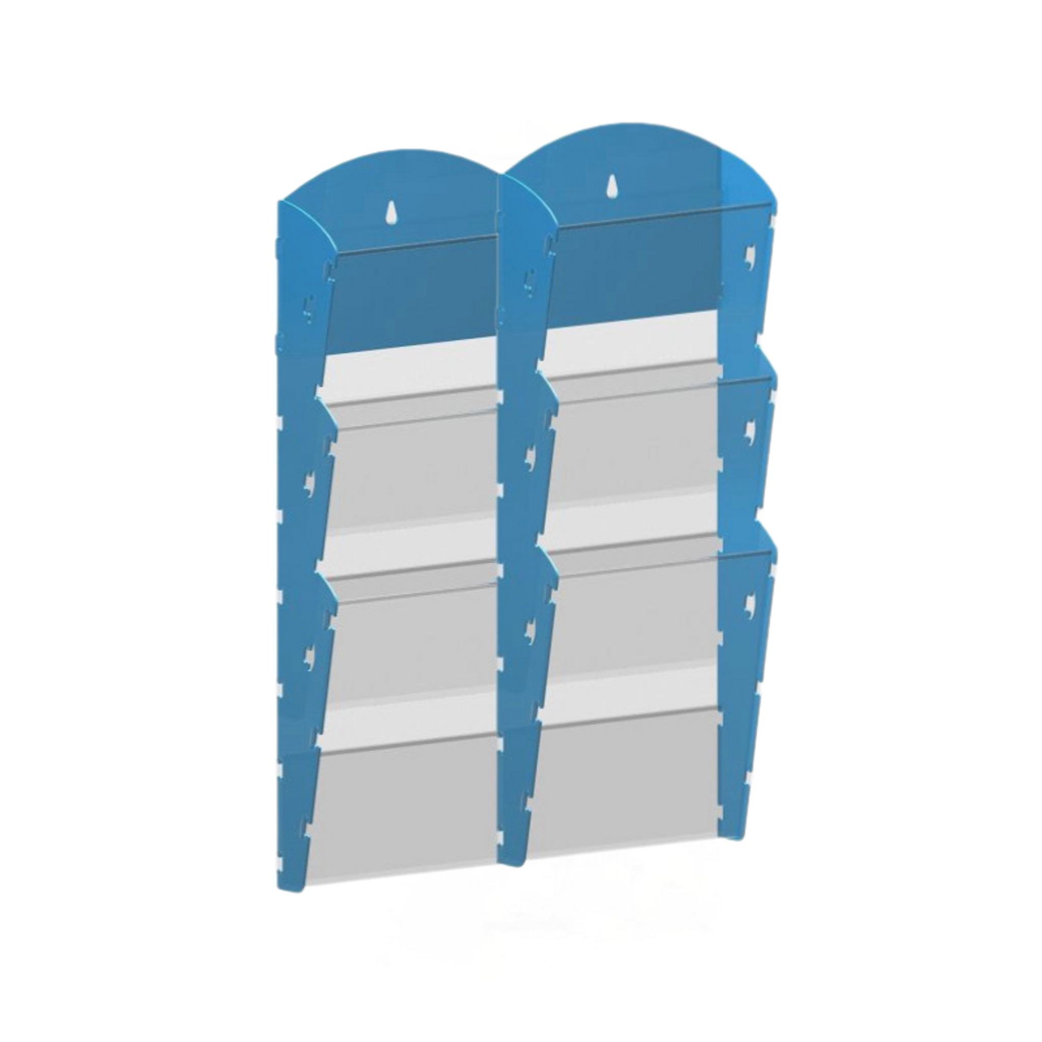 Plastikowe uchwyty ścienne na ulotki - 2x3 A4