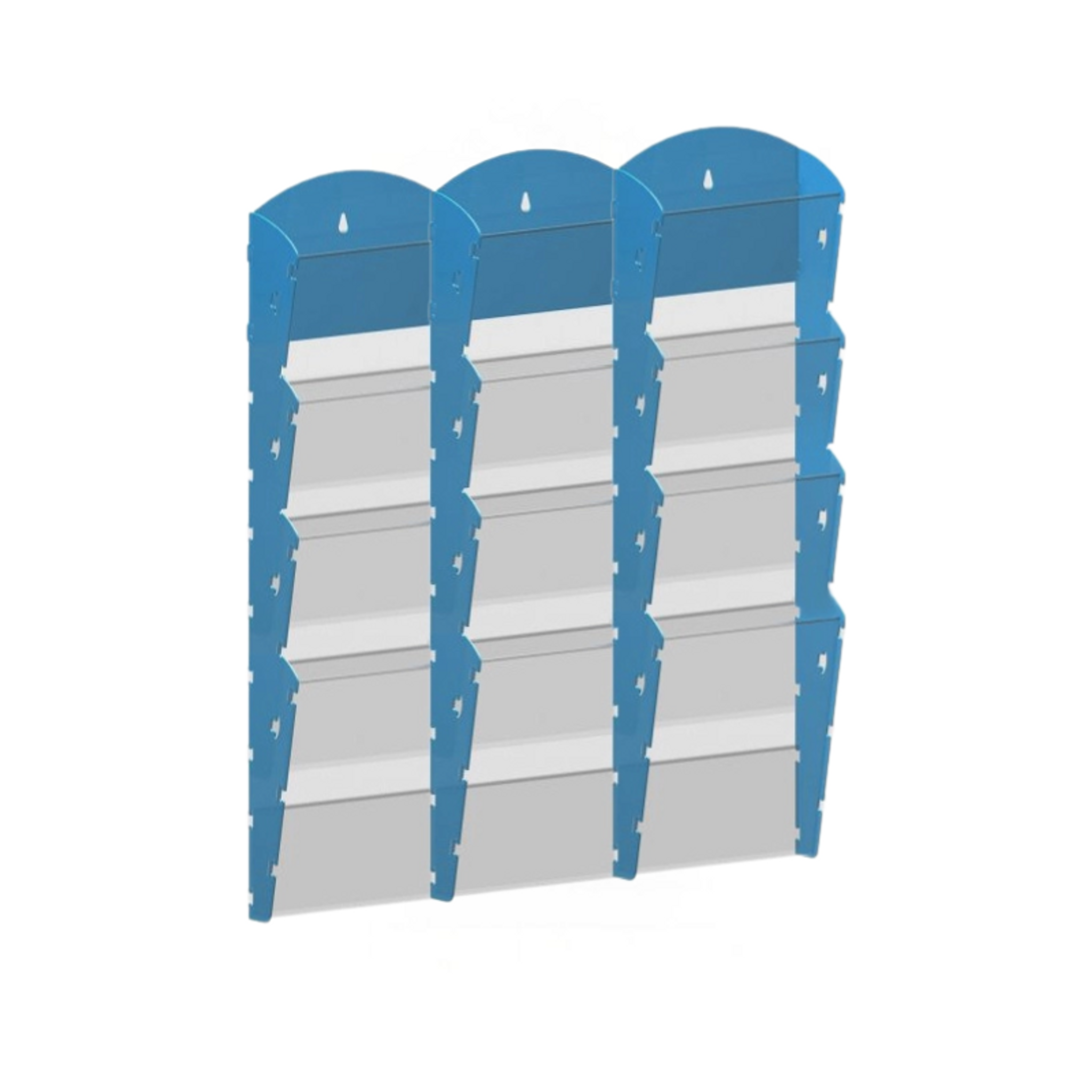 Plastikowe uchwyty ścienne na ulotki - 3x4 A4