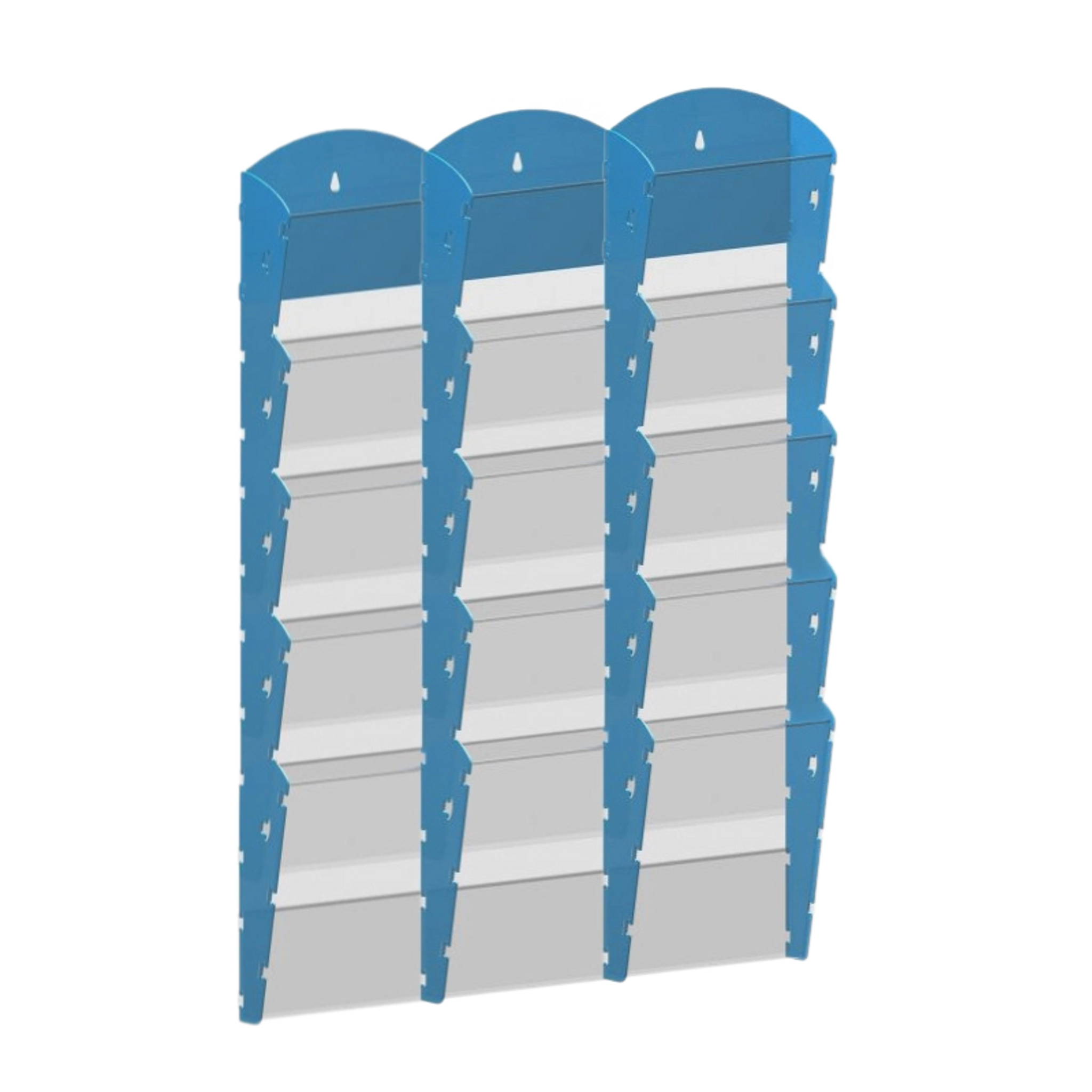 Plastikowe uchwyty ścienne na ulotki - 3x5 A5