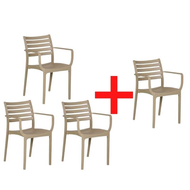 Plastová bistro stolička SLENDER 3+1 ZADARMO