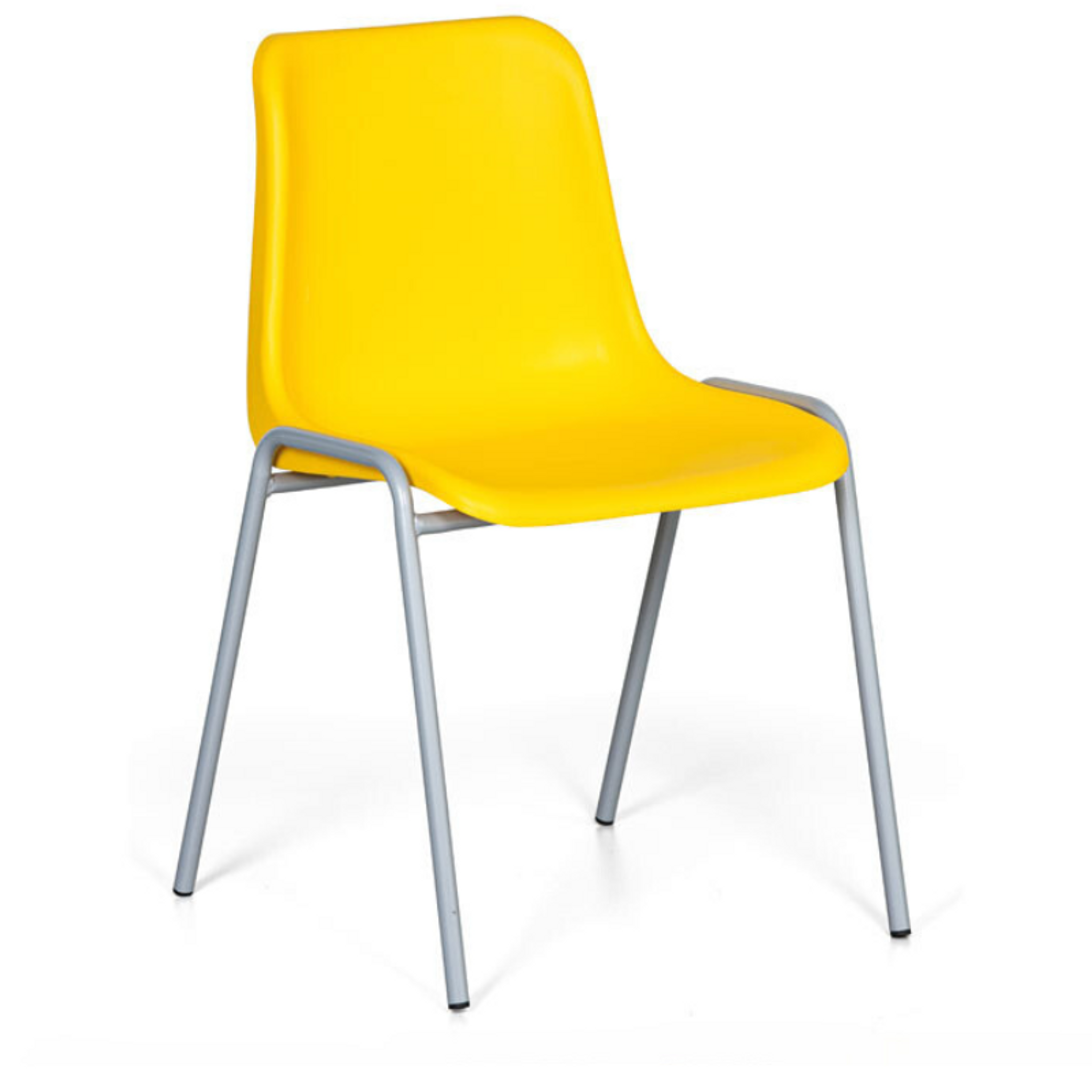 Plastová jedálenská stolička AMADOR, žltá