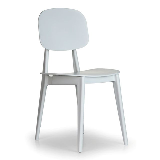 Plastová jedálenská stolička SIMPLY, biela