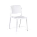 Plastová jídelní židle NELA, bílá