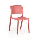 Plastová jídelní židle NELA, vínově červená