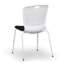 Plastová konferenčná stolička OPEN, biela/čierna