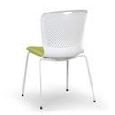 Plastová konferenčná stolička OPEN, biela/zelená