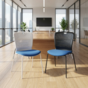 Plastová konferenčná stolička OPEN, čierna