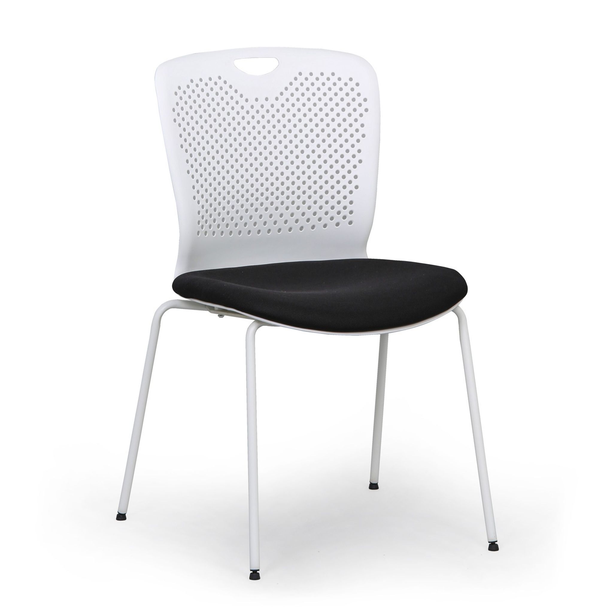Plastová konferenční židle OPEN, bílá/černá