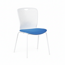 Plastová konferenční židle OPEN, bílá/modrá