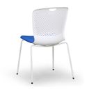 Plastová konferenční židle OPEN, bílá/modrá
