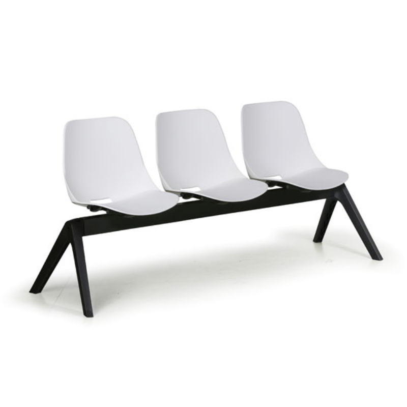Fotografia produktu: Plastová lavica do čakární MONOSHELL, 3-sedadlo, biela