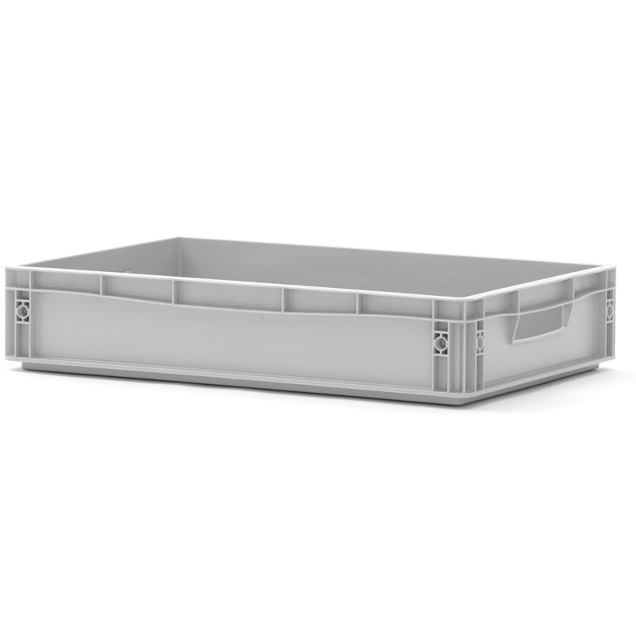 Plastová přepravka, otevřené rukojeti, 600 x 400 x 120 mm