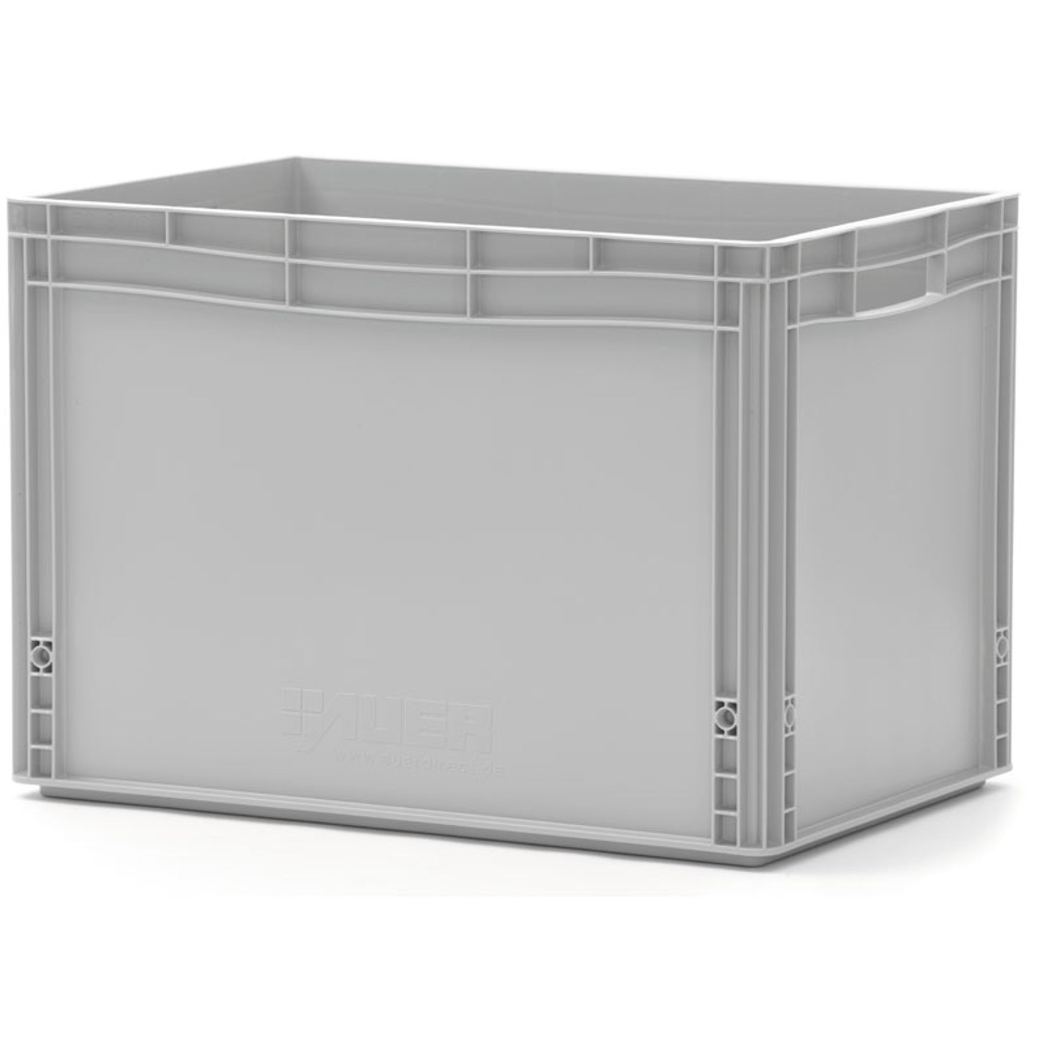 Plastová přepravka, otevřené rukojeti, 600 x 400 x 420 mm