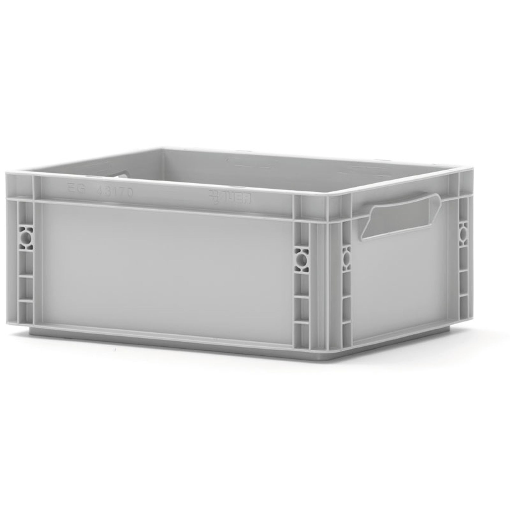 Plastová prepravka, otvorené rukoväte, 400 x 300 x 170 mm