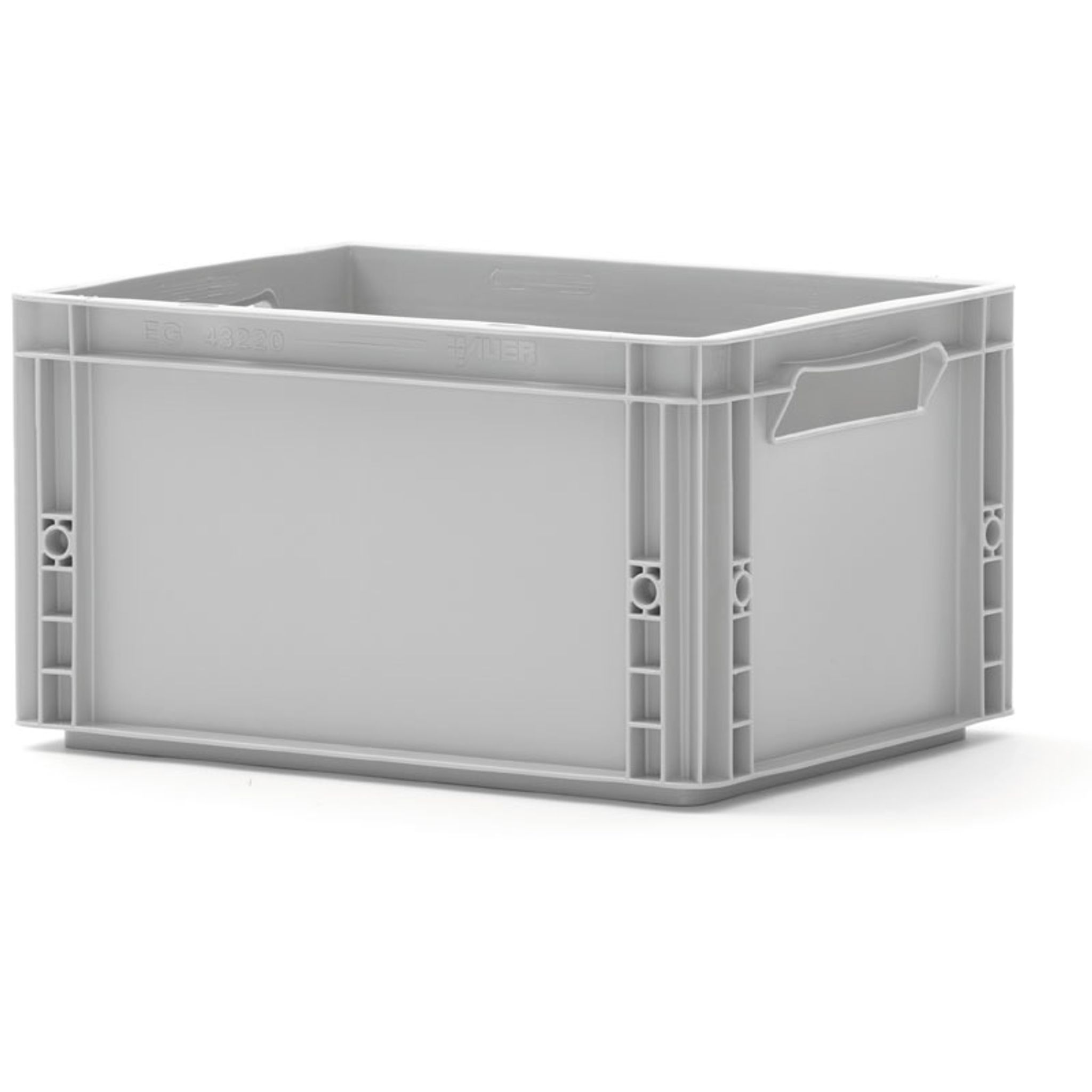 Plastová prepravka, otvorené rukoväte, 400 x 300 x 220 mm