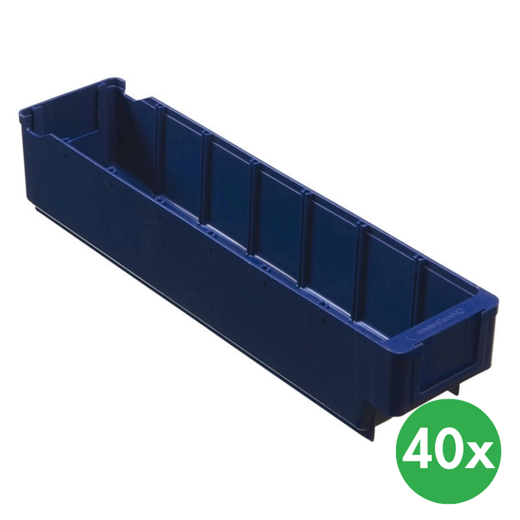 Plastová regálová přepravka MAX - 94 x 400 x 80 mm, 40 ks