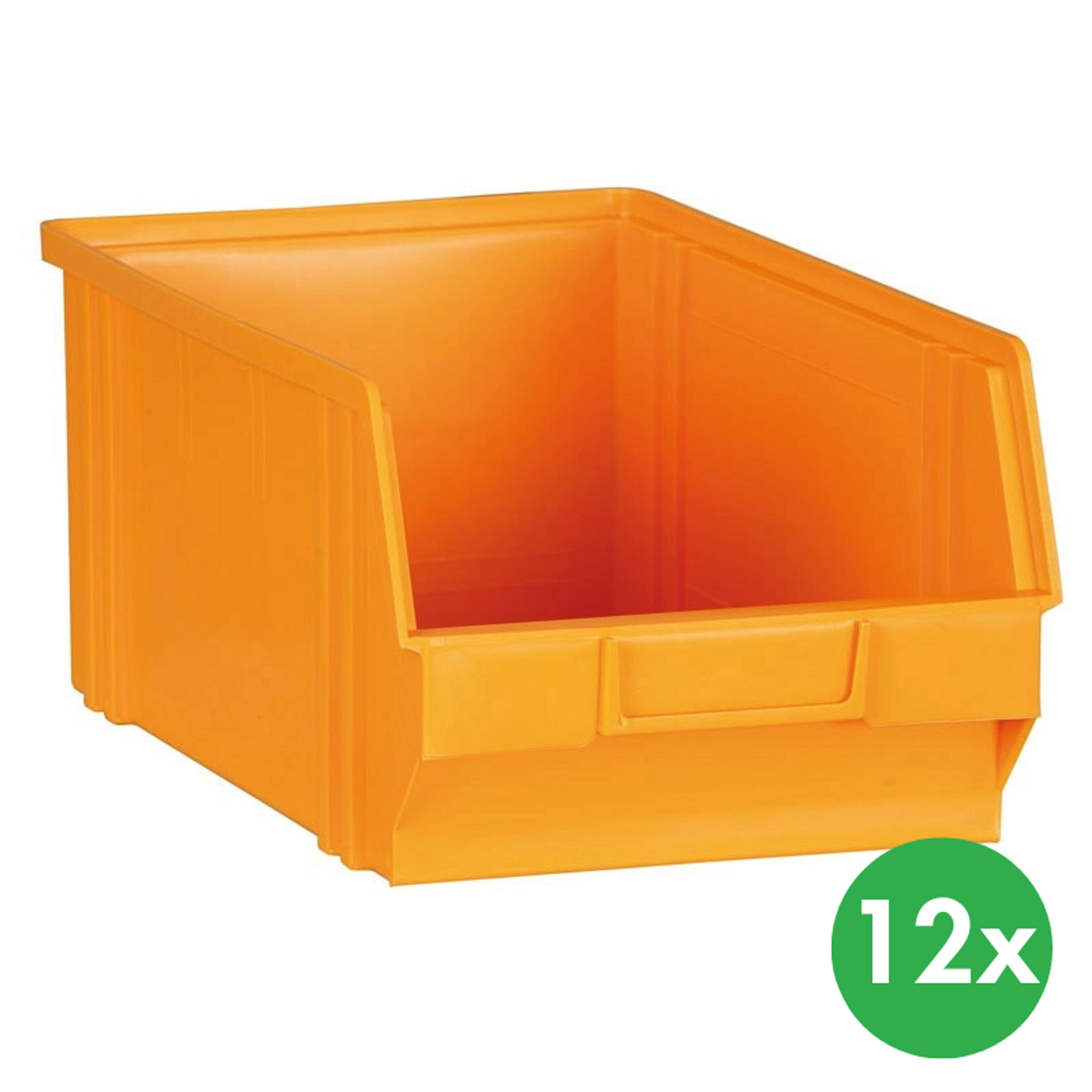 Plastové boxy BASIC, 305 x 480 x 177 mm, 12 ks, žlutooranžová