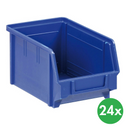 Plastové boxy BASIC typ B, 146 x 237 x 124 mm, 24 ks, modré