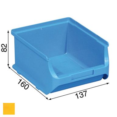 Plastové boxy PLUS 2B, 137 x 160 x 82 mm, žluté, 20 ks