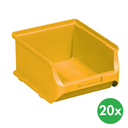 Plastové boxy PLUS 2B, 137 x 160 x 82 mm, žluté, 20 ks