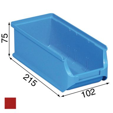 Plastové boxy PLUS 2L, 102 x 215 x 75 mm, červené, 20 ks