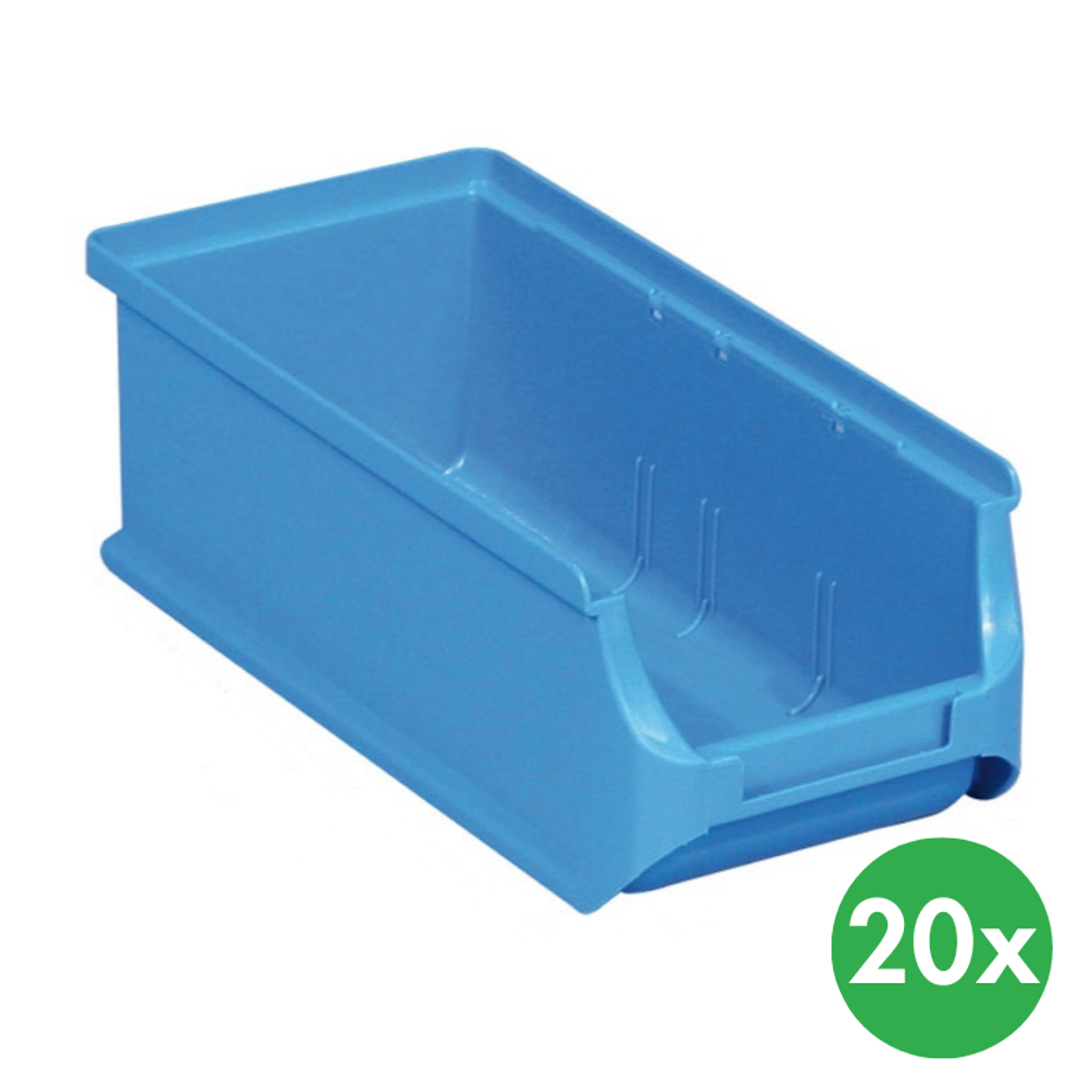 Plastové boxy PLUS 2L, 102 x 215 x 75 mm, modré, 20 ks