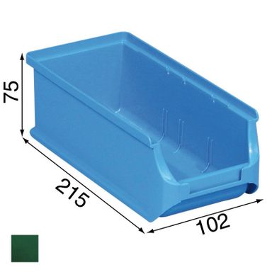 Plastové boxy PLUS 2L, 102 x 215 x 75 mm, zelené, 20 ks