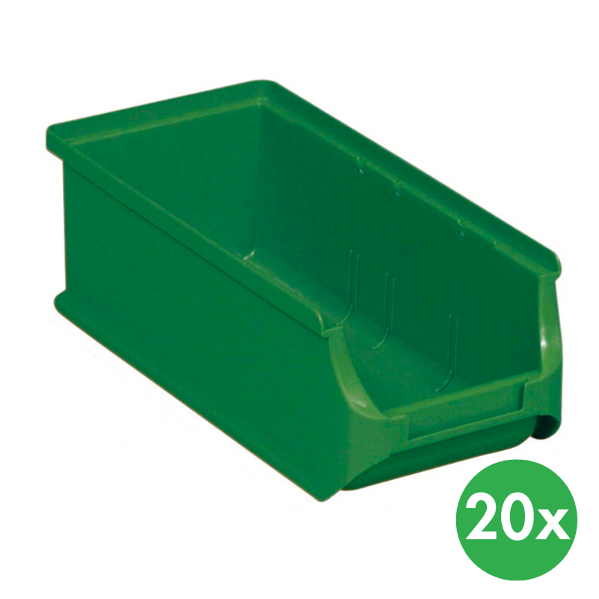 Plastové boxy PLUS 2L, 102 x 215 x 75 mm, zelené, 20 ks