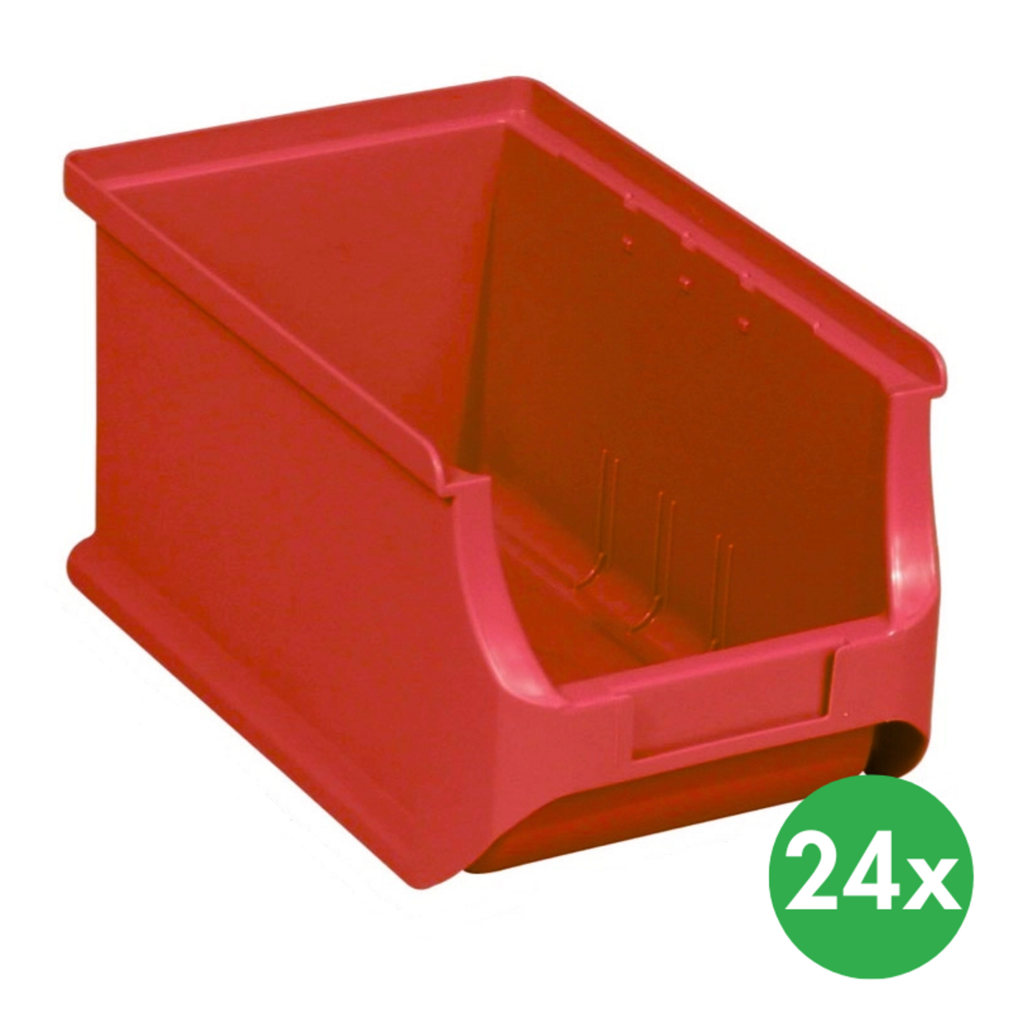 Plastové boxy PLUS 3, 150 x 235 x 125 mm, červené, 24 ks