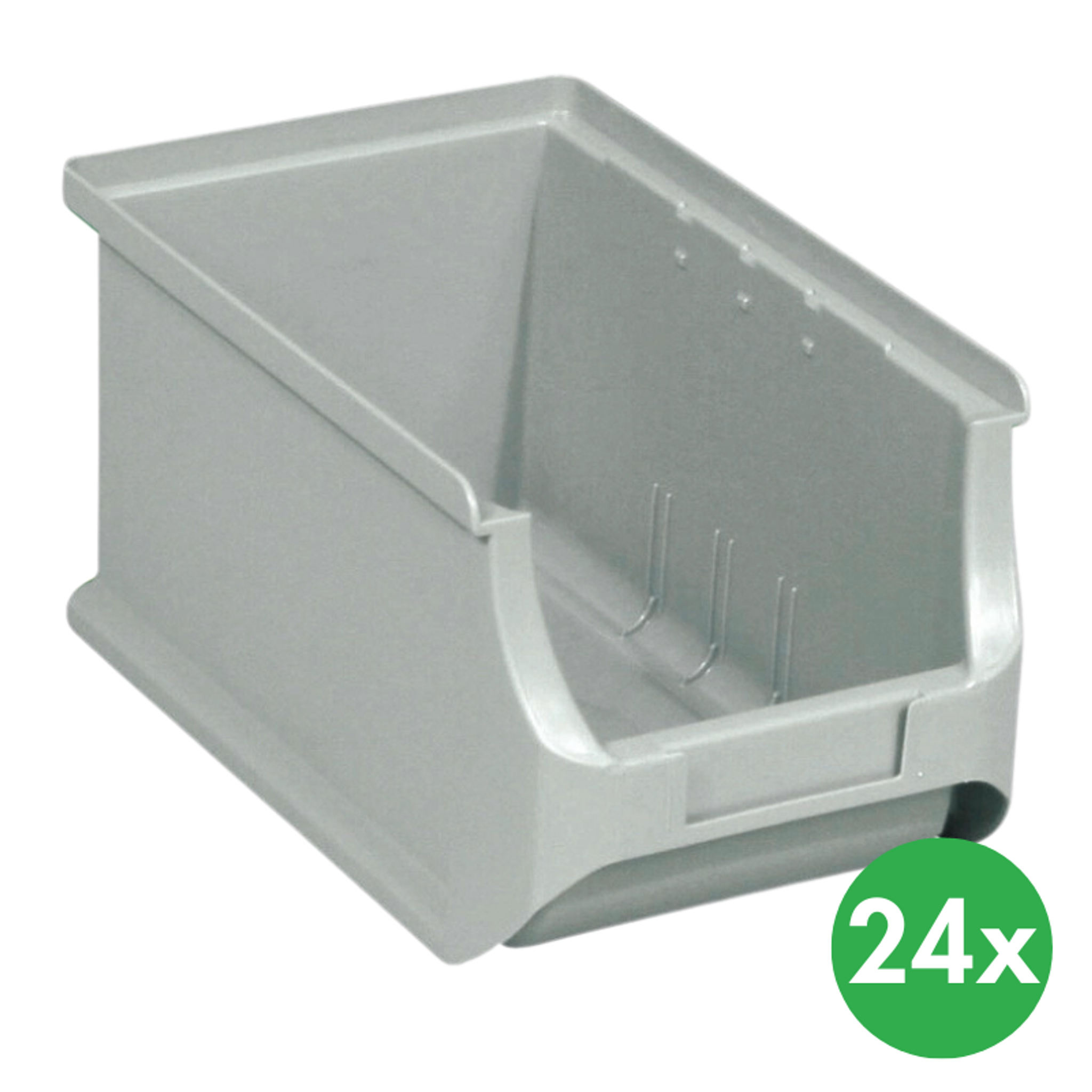 Plastové boxy PLUS 3, 150 x 235 x 125 mm, sivé, 24 ks