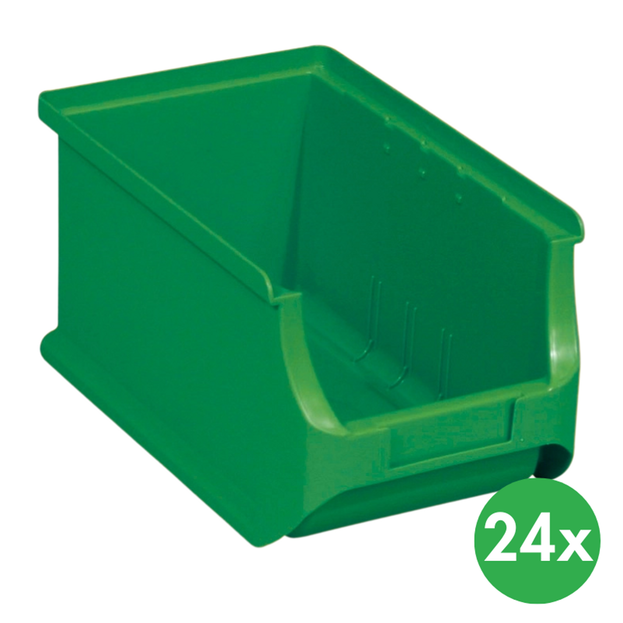 Plastové boxy PLUS 3, 150 x 235 x 125 mm, zelené, 24 ks