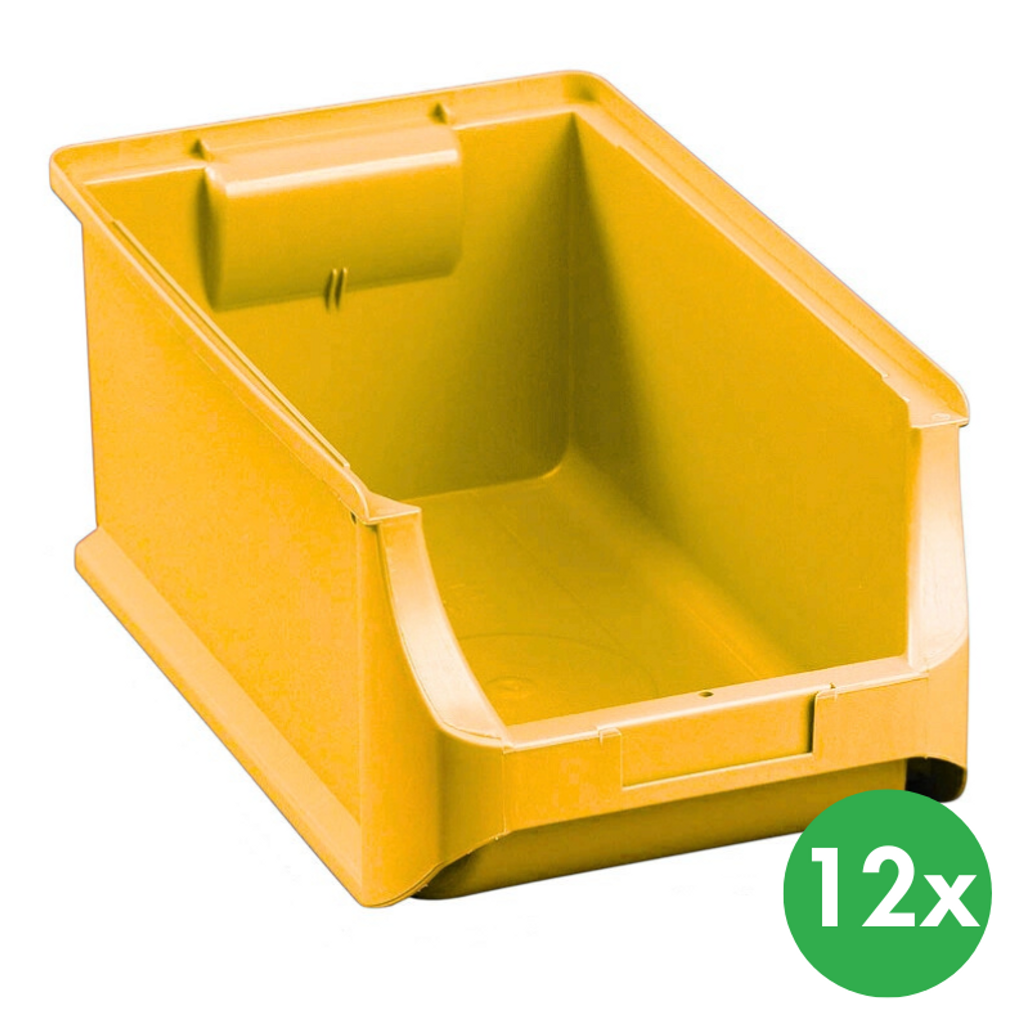 Plastové boxy PLUS 4, 205 x 355 x 150 mm, žlté, 12 ks