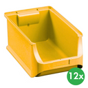 Plastové boxy PLUS 4, 205 x 355 x 150 mm, žluté, 12 ks
