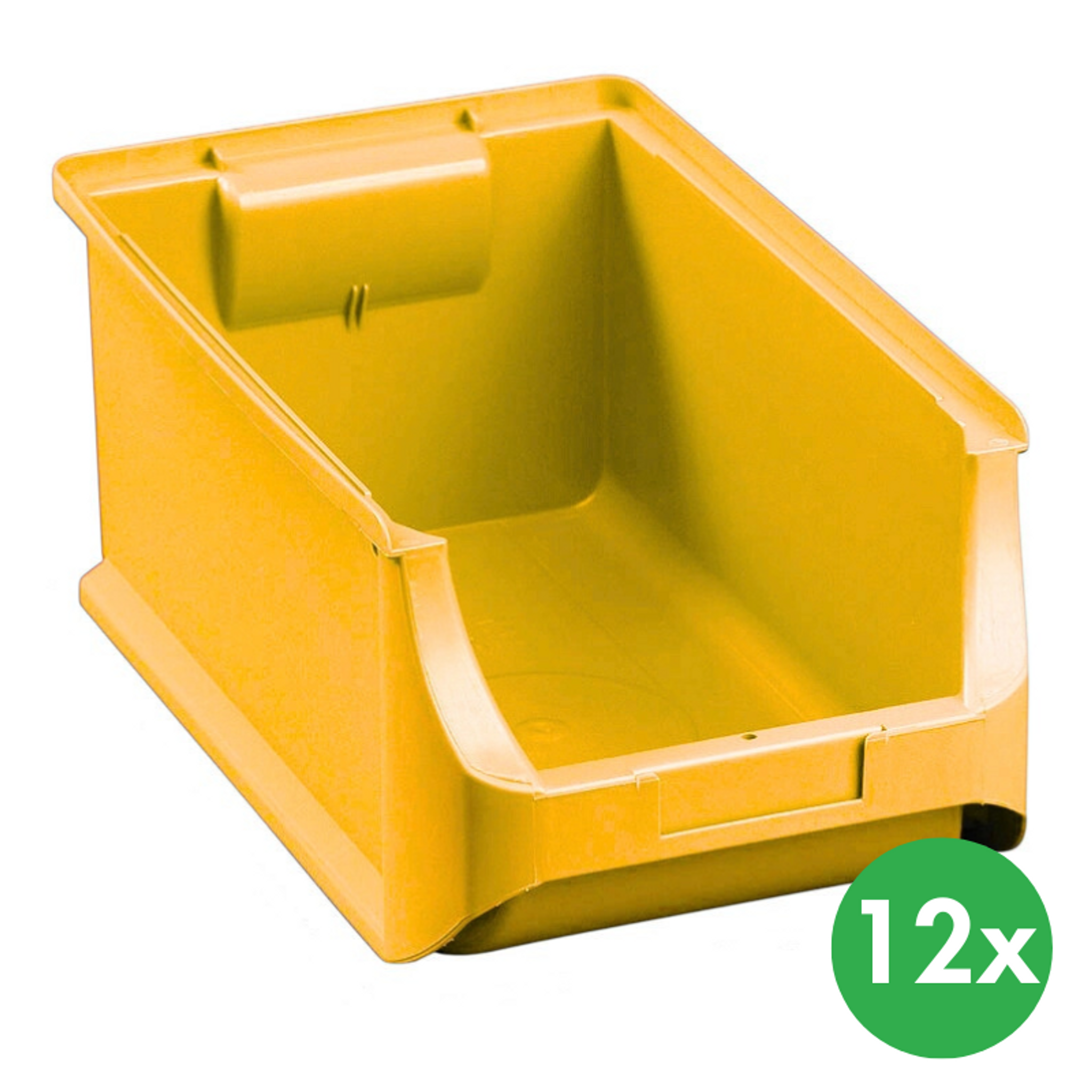 Plastové boxy PLUS 4, 205 x 355 x 150 mm, žluté, 12 ks