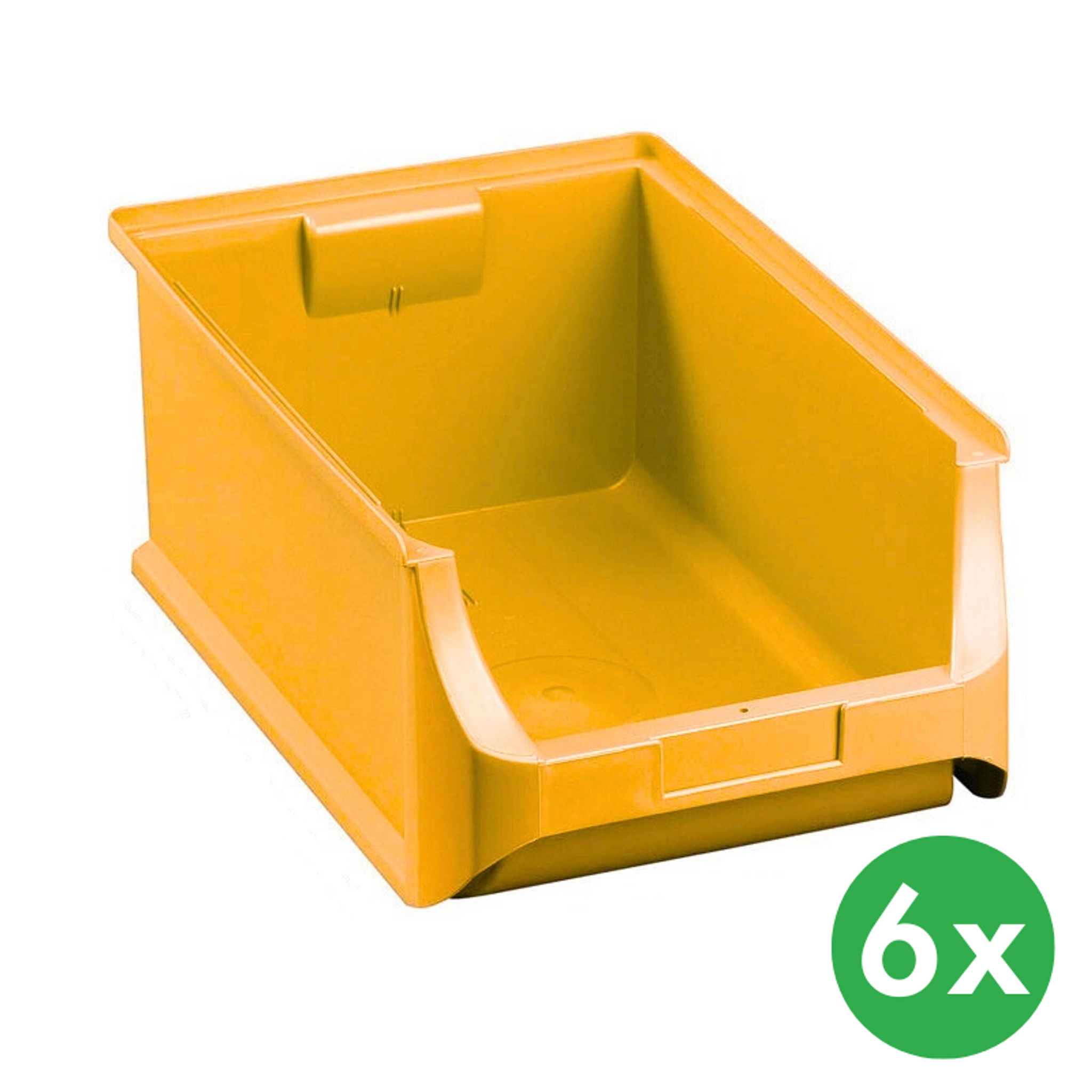 Plastové boxy PLUS 5, 310 x 500 x 200 mm, žluté, 6 ks