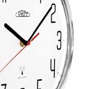 Plastové hodiny biele/lesklé strieborné PRIM Radio ∅ 292 × 48 mm